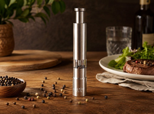 Esprit Zen - Presséo - Moulin à Poivre poussoir en Inox