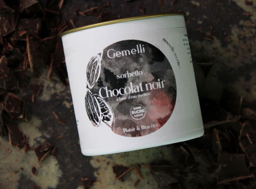 Gemelli - Gelati & Sorbetti - Sorbet chocolat noir sans sucre 12x100ml