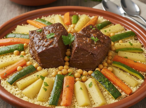 Le Paradis d'Escargot - COUSCOUS 2 PERSONNES AGNEAU ET LEGUMES