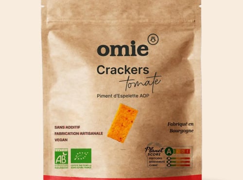 Omie - Crackers tomate et piment d'Espelette AOP bio - ingrédients français - 100 g