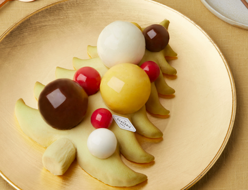 La Glacerie par David Wesmaël - Meilleur Ouvrier de France - Bûche Le Sapin Magique Chocolat - Matcha - Framboise (6 à 8 personnes)
