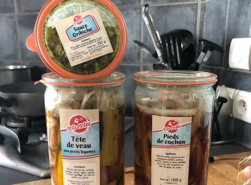 Pots Potes - Plats canailles : Tête de veau, Sauce gribiche, Pieds de cochon