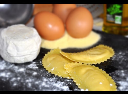 Les Pâtes Côté Mont Blanc - Lot de 8x Ravioli Ravioli Chèvre frais & Miel de Haute Savoie