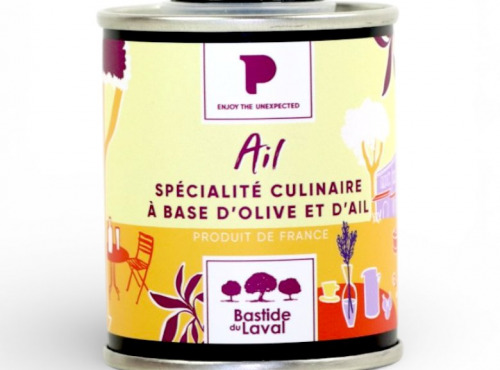 Moulin à huile Bastide du Laval - Huile d'olive à l'ail bidon 10cl - Bastide du Laval x marque Provence