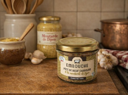 La Maison du Charolais - Pâté de Bœuf Charolais à la moutarde IGP de Bourgogne 180g