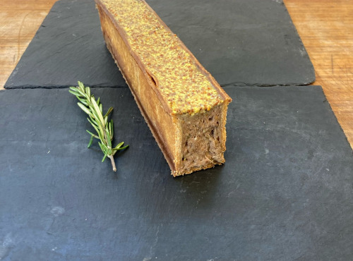 Elevage Les Blancs de l'Ouest - Mini pâté en croûte - Cochon confit, moutarde - 20 tranches