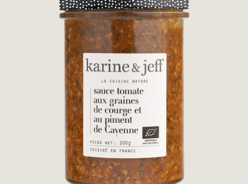 Karine & Jeff - Sauce tomate aux graines de courge et piment de Cayenne 6x200g