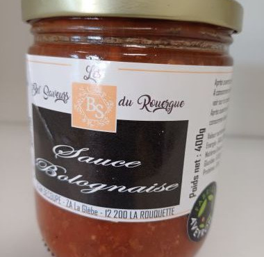 Les Bel' saveurs du Rouergue - SAUCE BOLOGNAISE 400 Gr