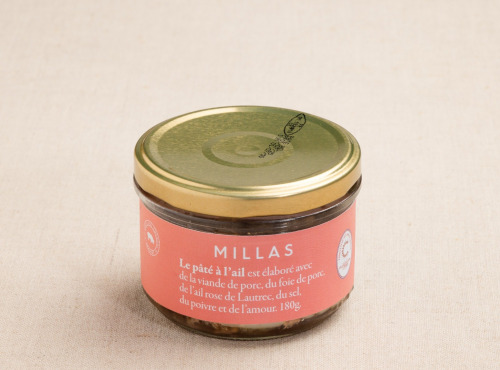 Maison Millas - Terrine De Pâté À L'ail Rose De Lautrec Aop - 180g