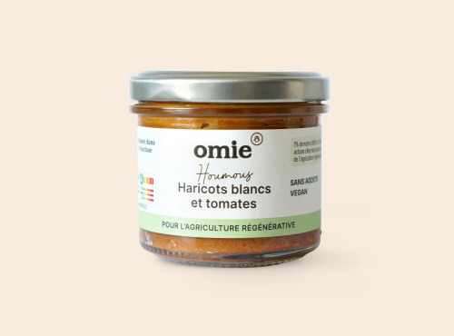 Omie - Houmous haricots blancs à la tomate - 90 g