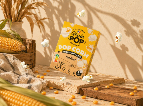 Grain Pop - Maïs à Popcorn Nature - 3 sachets