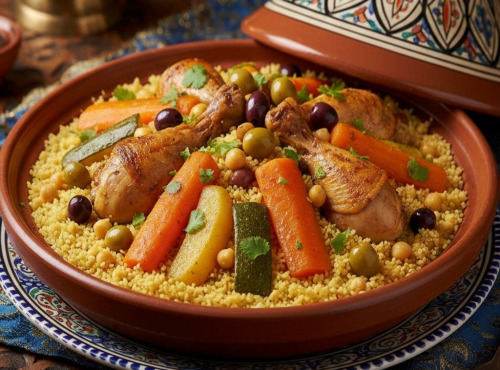 Le Paradis d'Escargot - Couscous poulet avec ces légumes pour 5 personnes
