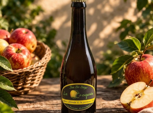 Pom Bio Berger - Bière blonde à la pomme La croquée Bio 33cl