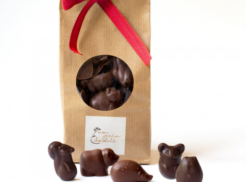 Mon jardin chocolaté - Sachet de 50 petits animaux chocolat noir