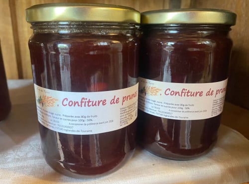 Des Poules et des Vignes à Bourgueil - Confitures de prunes (600gr)