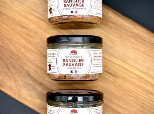 Venandi Sauvage par Nature - Panier 3 Terrines de Sanglier Sauvage 100% Français