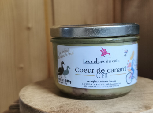Les Délices du Coin - Coeurs de canard confits 180g