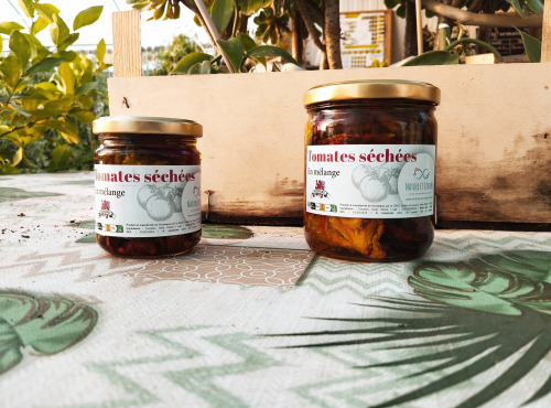 Nature et Saveurs - Ferme Aquaponique et Permacole Astérienne - Tomates Confites dans l'Huile d'Olive Extra Vierge Arbequina