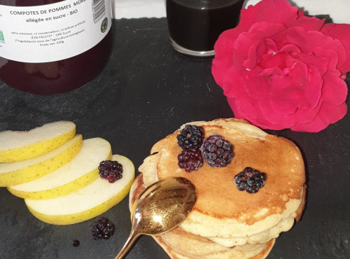 La Ferme du Montet - Compote de Pommes Mûres sans sucre ajouté BIO - 420 g