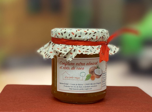 Les Perles Rouges - Confiture Extra D'abricot À La Noix De Coco