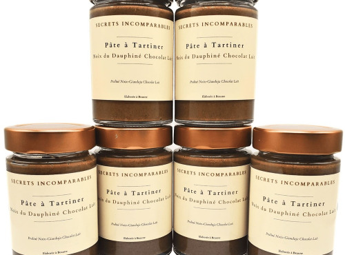 Secrets Incomparables - Pâte à Tartiner Noix du Dauphiné AOP Chocolat Lait (Offre -10%: 200gx6)