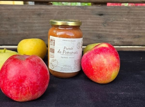Le verger bio de Quinsac - Purée de pomme 370gr BIO et DEMETER