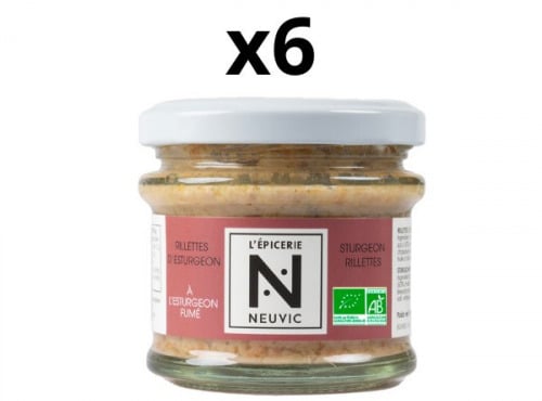 Caviar de Neuvic - Lot de 6 rillettes d'esturgeon fumé BIO