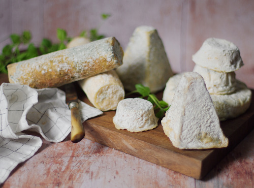 Ferme du caroire - Plateau de Fromages de Chèvre  2 Bûches, 3 Crottins, 1 Pavé, 2 Pyramides