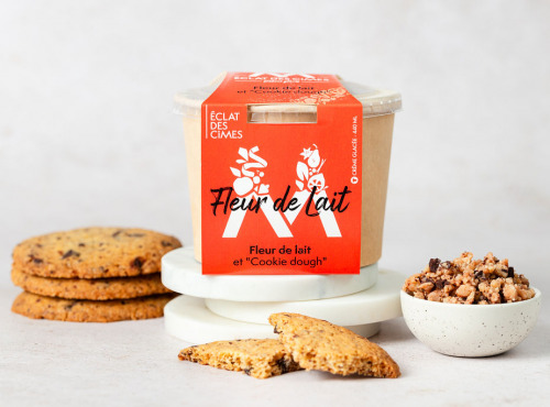 Eclat des cimes - Crème glacée Fleur de lait et "Cookie dough" 440 ml