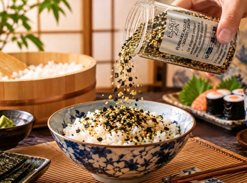 Esprit Zen - Furikake  aux Algues et Wasabi - Boite en verre doseuse de 50g