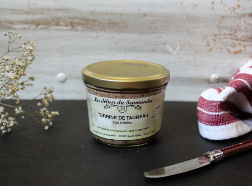 Les Délices du Scamandre - Terrine de Taureau au Raisin - 180g