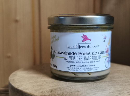 Les Délices du Coin - Toastinade foies de canard et vinaigre balsamique 100g