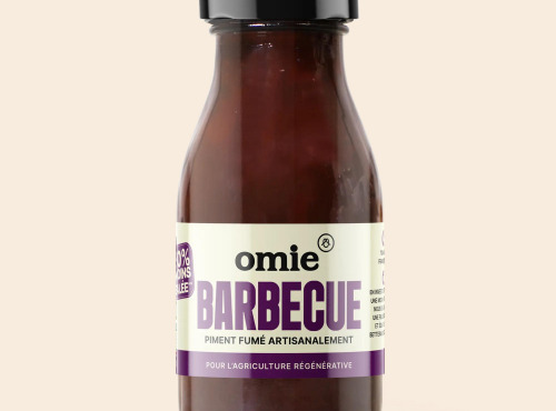 Omie - Sauce barbecue bio au goût fumé naturel - tomates plein champs du sud de la France - 270 g