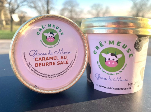 Glaces de Meuse - Lot P'tits Pots "Caramel BS" - Crème glacée (90gr)