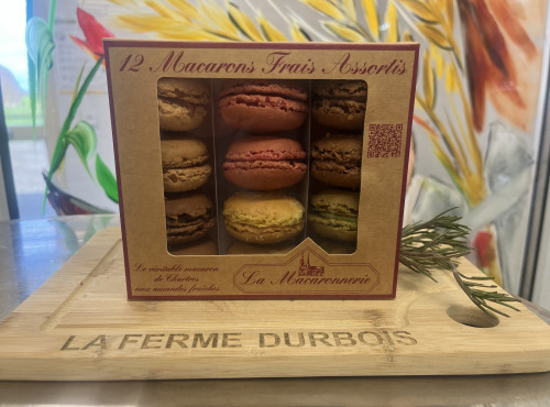 La Ferme Durbois - 6 Macarons miel nougat Famille POIRIER 100g