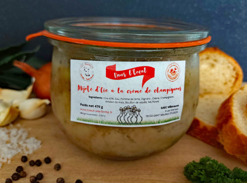 GAEC Villeneuve - Boeuf à la ferme - Mijoté d'oie à la crème de champignons