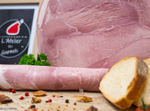 L'Atelier des Gourmets - Boucherie Charcuterie en Provence - Jambon Cuit Supérieur (avec couenne) - 6 Tranches