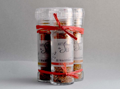 Artisans du Sel - Lot De 3 Moulin Au Sel Fin De Guérande Aromatisé