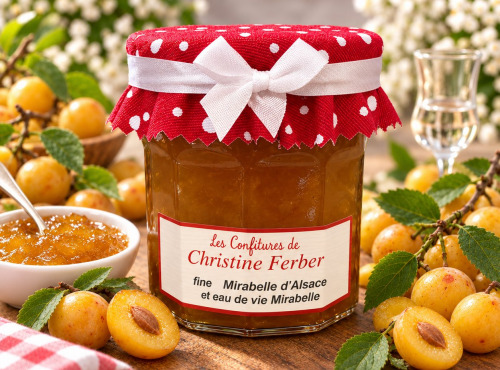 Maison Schmid - Confitures Extra de Christine Ferber - Mirabelle d'Alsace et eau de vie Mirabelle. Fine
