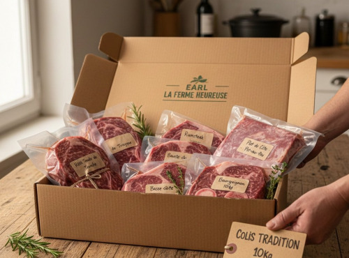 La Ferme Heureuse - Colis Bœuf Angus TRADITION - 10 kg