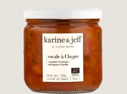 Karine & Jeff - Compotée de tomates, aubergines et basilic 6x350g