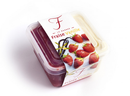 La Fraiseraie - Sorbet Fraise et Crème Glacée Vanille Bourbon de Madagascar 1L