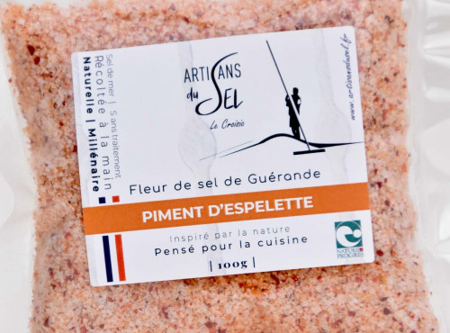 Artisans du Sel - Fleur de Sel de Guérande au Piment d'Espelette 100g x 14