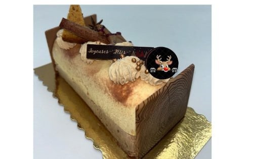 Traiteur Gourmet d'Alsace - Bûche de Noël glacée Alsacienne 10 - 12 pers