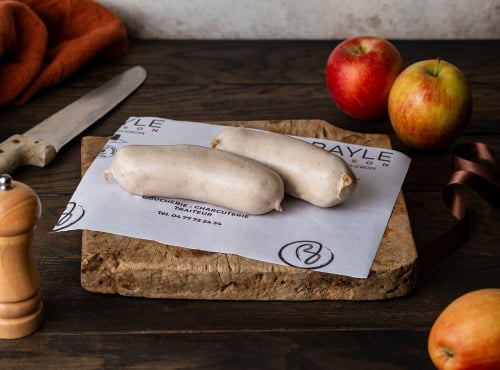 Maison BAYLE - Champions du Monde de boucherie 2016 - Boudin blanc nature 2 pièces - 2 pers - Festif - fêtes - Noël