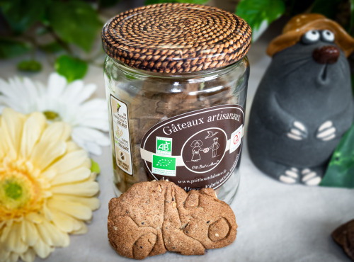 P'tit Bout d'Alsace - P'tit Sarrasin BIO - Farine Complète, Miel de Montagne et Oeufs d'Alsace - 110g
