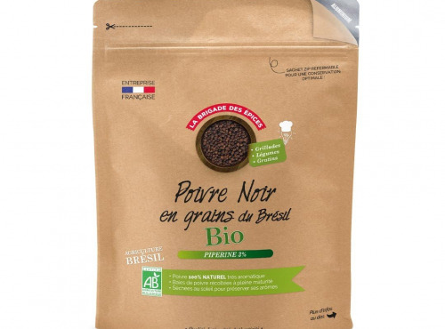 La Brigade des Epices - Poivre noir en grains - brésil - sachet kraft 250g