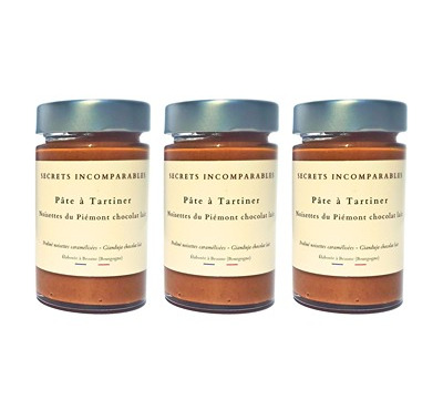 Secrets Incomparables - Pâte à Tartiner Noisette du Piémont IGP Chocolat Lait (Offre -5%: 200gx3)