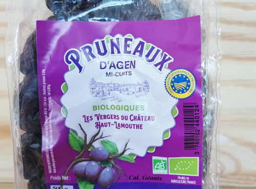 Château Haut-Lamouthe - 3 Sachets de 500g de pruneaux mi-cuits d'Agen Dénoyautés BIO