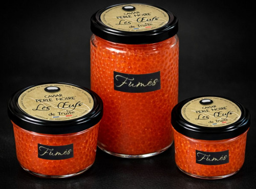 Caviar Perle Noire - OEUFS DE TRUITE FUMES 500G